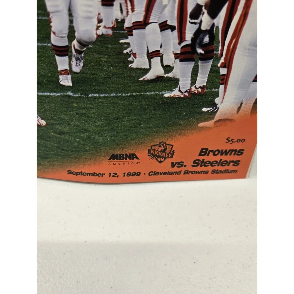 Vintage 1999 Cleveland Browns vs Steelers NFL Insider Game Program Commemorative